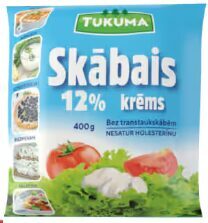 Tukuma skābais krējums 12% 400 g